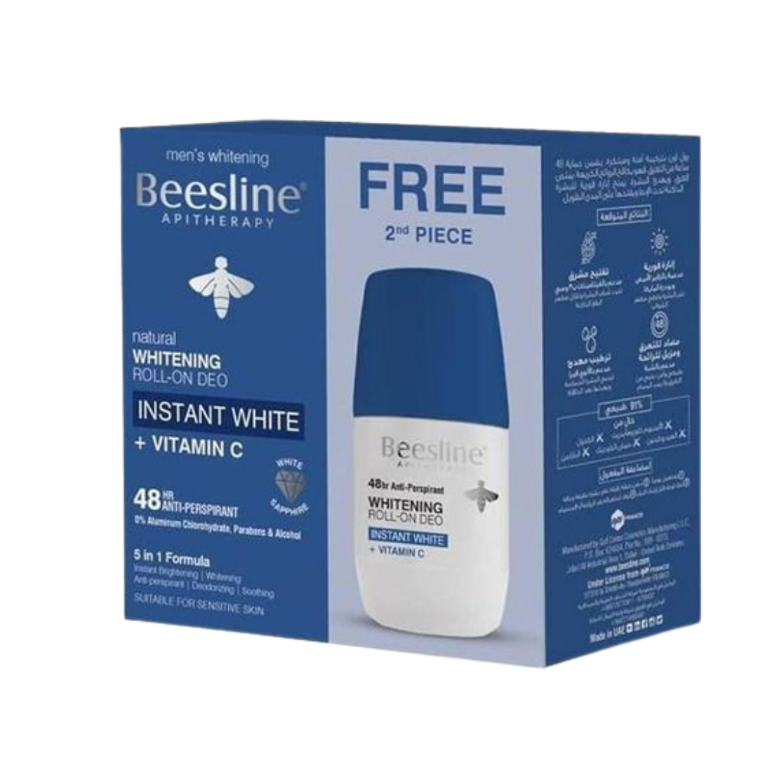 Beesline Whitening Roll On Deodorant - Instant White Vitamin C Promo Pack - 50 Ml