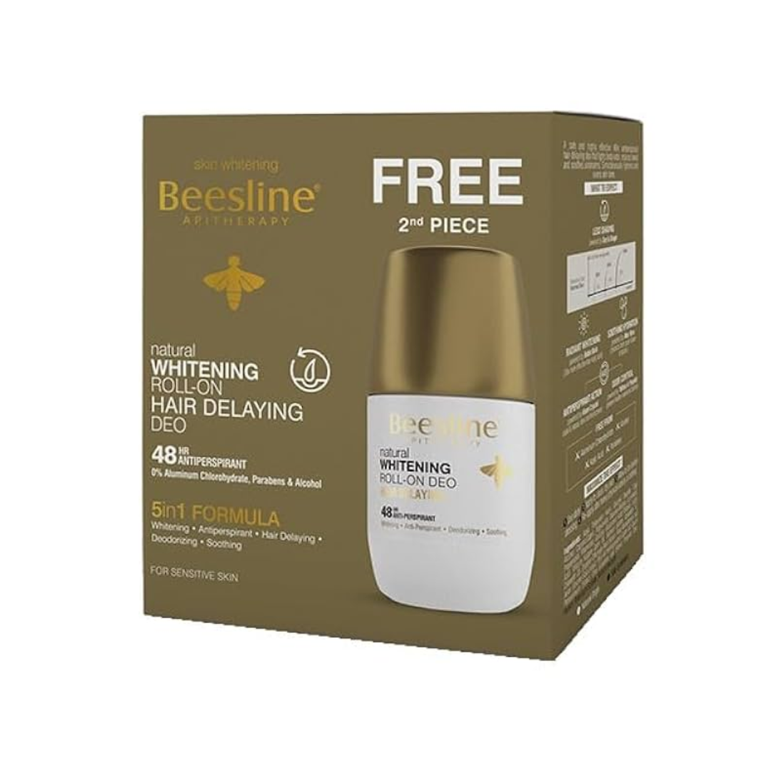Beesline Whitening Roll-On Deodorant Hair Delaying Promo Pack - 50 Ml