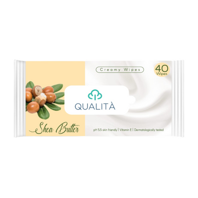 Qualita Creamy Wipes Shea Butter 40Pcs