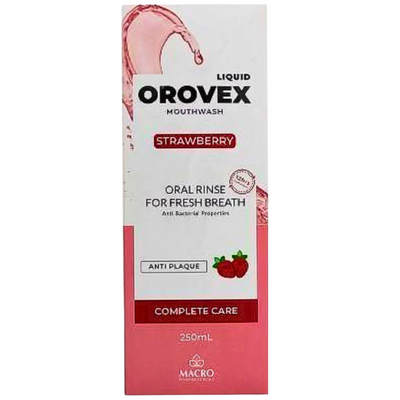 Orovex Strawberry Mouthwash Flavour 250Ml