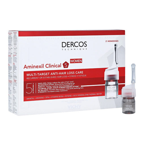 REF_P_0_Vichy Dercos Aminexil Clinical 5 Women Anti-Hair Loss 21 Monodoses